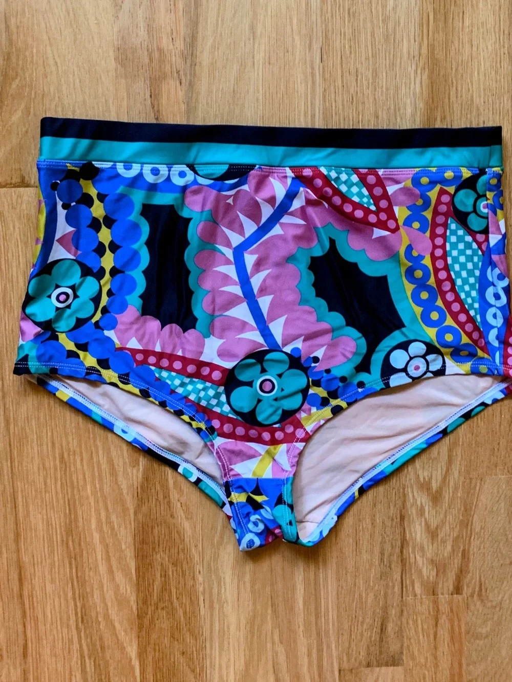 J.Crew Ratti® Kaleidoscope Floral High-Rise Bikini Bottom Size M EUC